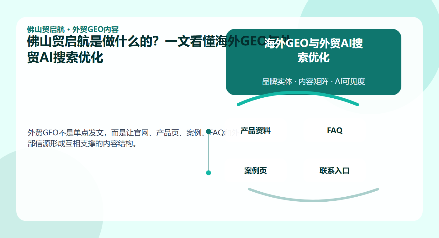 佛山贸启航是做什么的？一文看懂海外GEO与外贸AI搜索优化 配图2